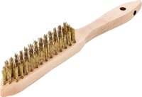 LESSMANN Drahtbürste 4 Reihen Messingdraht gewellt...
