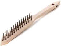 LESSMANN Drahtbürste 2 Reihen Stahldraht glatt 0,35...