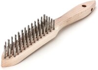LESSMANN Drahtbürste 5 Reihen Stahldraht glatt 0,35...