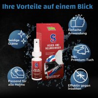 Dr. Wack S100 Visier- und Helmreiniger 100 ml inkl. Mikrofasertuch (2409)