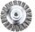 LESSMANN Zopf-Kegelbürste Drm 115 x 12 mm 20 Z Stahldraht STH glatt 0,50 mm, Gew. M1 472257