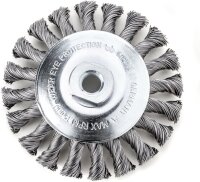 LESSMANN Zopf-Kegelbürste Drm 100 x 12 mm 18 Z Stahldraht STH glatt 0,50 mm, Gew. M1 471257