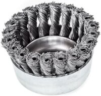 LESSMANN Zopf-Topfbürste, Drm. 65 mm 18 Z Stahldraht STH glatt 0,50 mm  Gew. M 14 482217