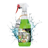 TUGA Alu-Teufel Spezial Felgenreiniger grün Sprayer 1 Liter + TUGA Felgenbürste