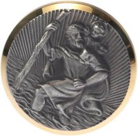 HP-Autozubehör Christophorus Plakette in Gold oder...