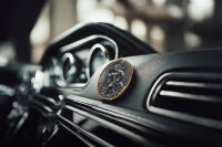 HP-Autozubehör Christophorus Plakette in Gold oder Silber, Ø 43 mm,