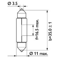 Philips Soffittenlampe Standard C5W 24V 5W SV8,5