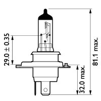 Philips Scheinwerferlampe MasterDuty H4 24V 75/70W P43t-38