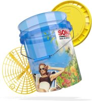 SONAX Auto Wascheimer mit Sieb und Deckel 19l Grit Guard...