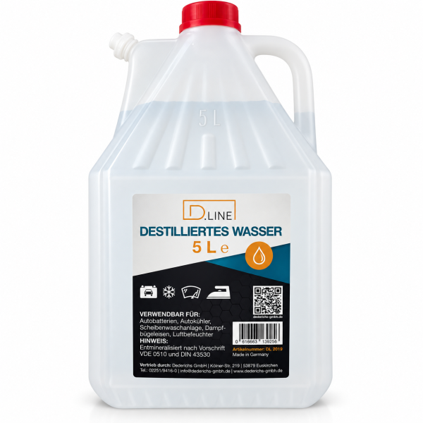 D.LINE Destilliertes Wasser 5 Liter Schnabelkanne (DL 2019)