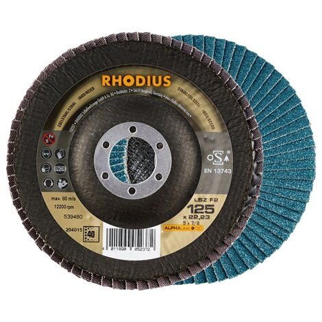 RHODIUS Fächerscheibe LSZ F2 125x22,23 K80