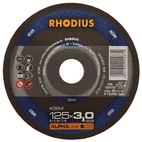 RHODIUS Freihandtrennscheibe 125x3,0x22,23mm 200543