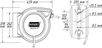 HAZET Schlauchaufroller 9040N-10 für Druckluft und Wasser 15m Schlauchlänge