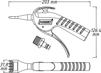HAZET Ausblaspistole - geräuscharm - mit breiter...