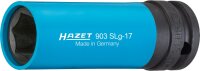 HAZET Schlag-, Maschinenschrauber Steckschlüsseleinsatz - Sechskant 903SLG-17 - Vierkant12,5 mm (1/2 Zoll) - Außen-Sechskant-Tractionsprofil - 17 mm