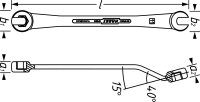 HAZET Bremsleitungs-Schlüssel - offen 612N-11 -...