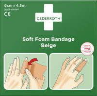 Holthaus Wundverband Cederroth Soft Foam Bandage beige 6...