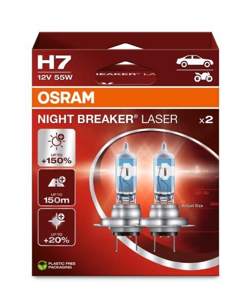 OSRAM NIGHT BREAKER® LASER H7 Hängebox Eco 64210NL-2HB