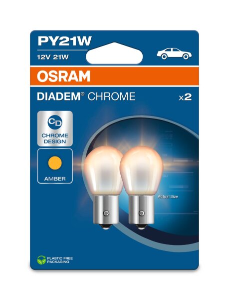 OSRAM DIADEM® Chrome PY21W Doppelblister Eco 7507DC-2BL