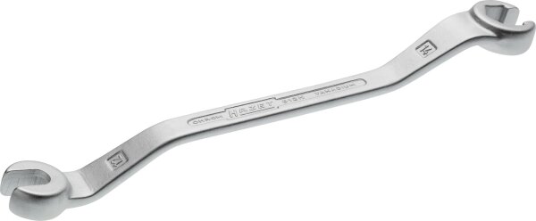 HAZET Doppel-Ringschlüssel - offen 612N-12X14 - Außen-Sechskant Profil - 12 x 14 mm