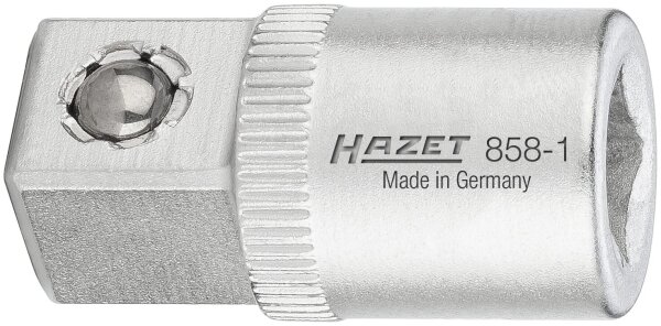 HAZET Vergrößerungsstück 858-1 - Vierkant6,3 mm (1/4 Zoll) - Vierkant 10 mm (3/8 Zoll)