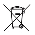 Durchgestrichene Mülltonne